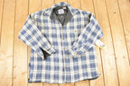 Vintage 1990s Deadstock Reservoir Clothing Lined Plaid Button Up Sweater Mens L