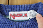 Vintage 1990s McGregor Maximum Knit Abstract Pattern Crewneck Sweater Made In 90s Crewneck