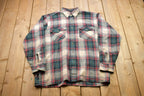 Vintage 1990s Van Heusen Winterweights Plaid Flannel Button Up Shirt