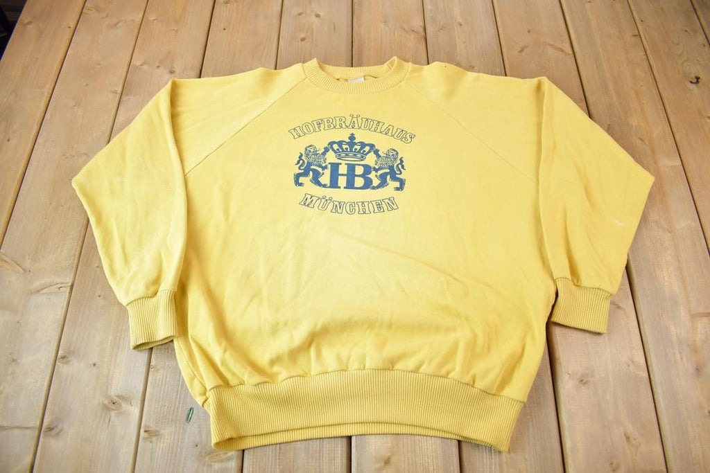 Vintage 1980s HOFBRAUHAUS Munich Germany Beer Sweatshirt