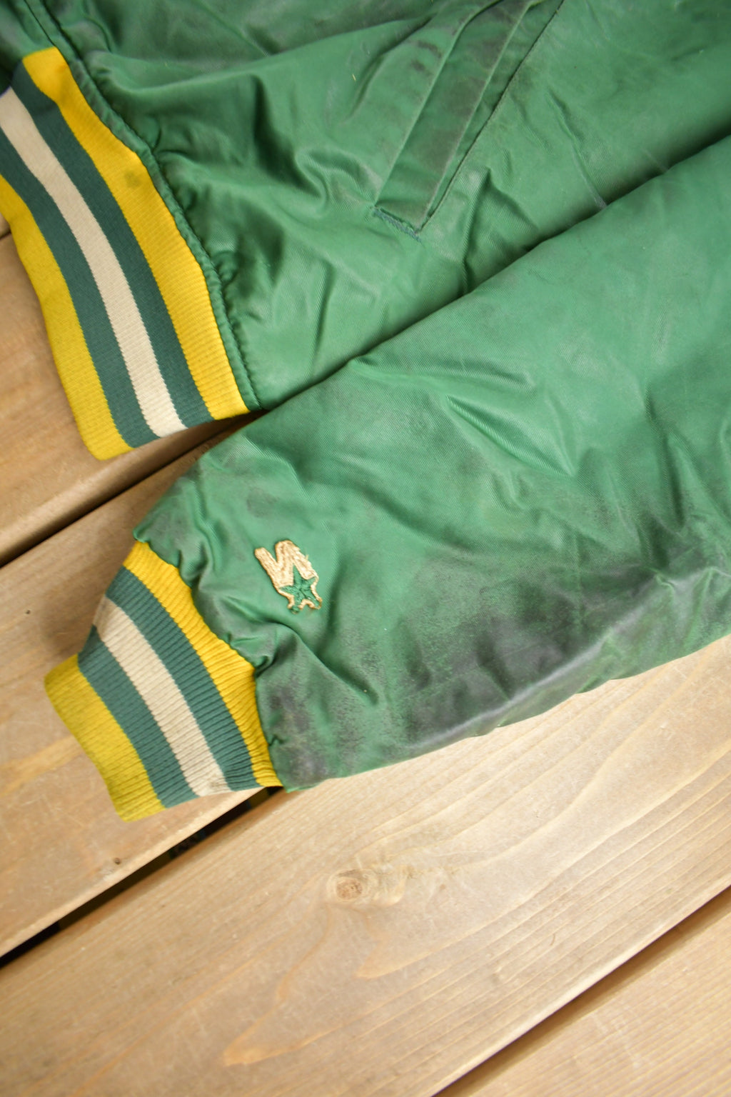 Vintage 1980s Green Bay Packers NFL Satin Starter Jacket