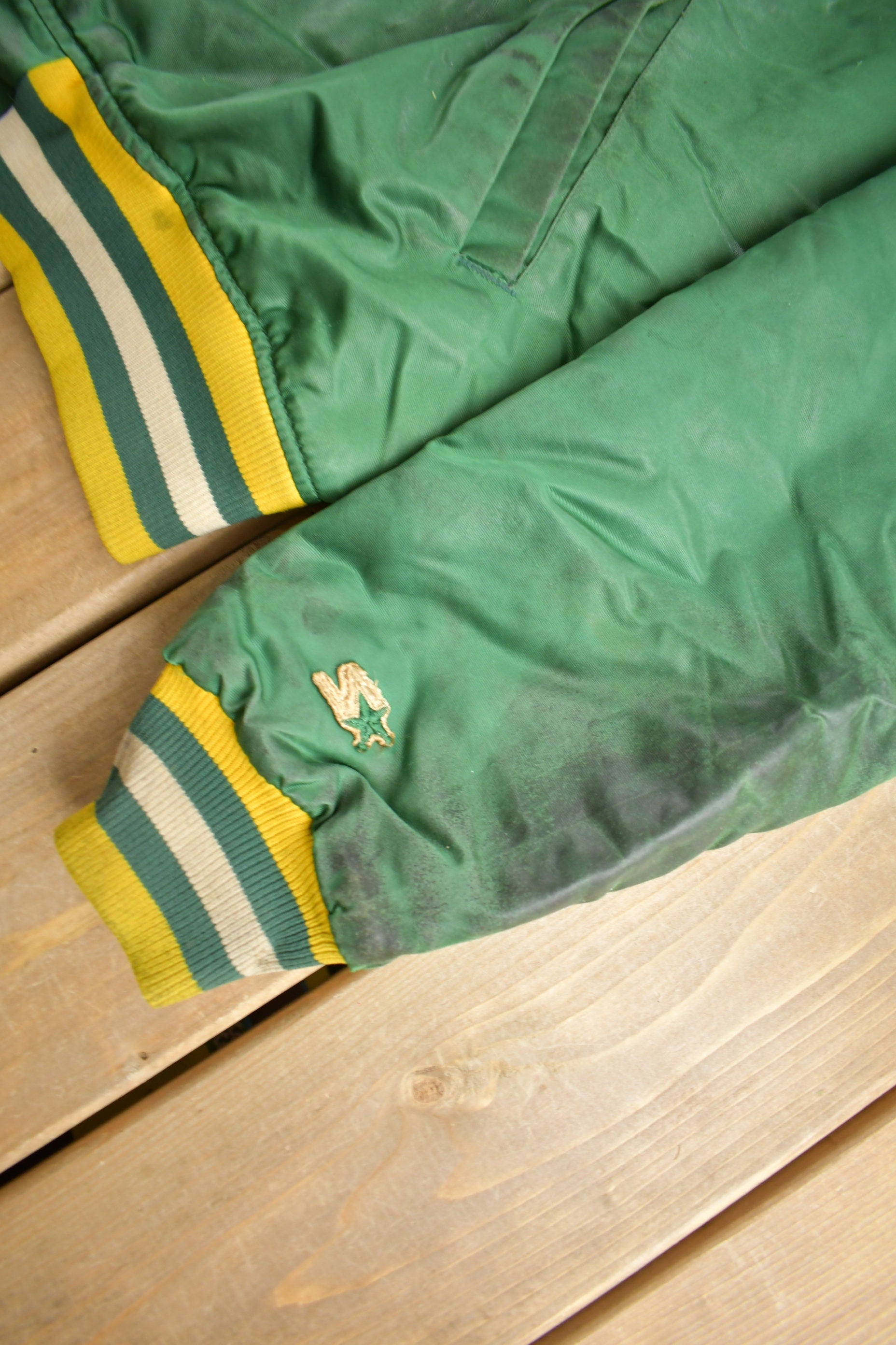 Vintage 1980s Green Bay Packers NFL Satin Starter Jacket