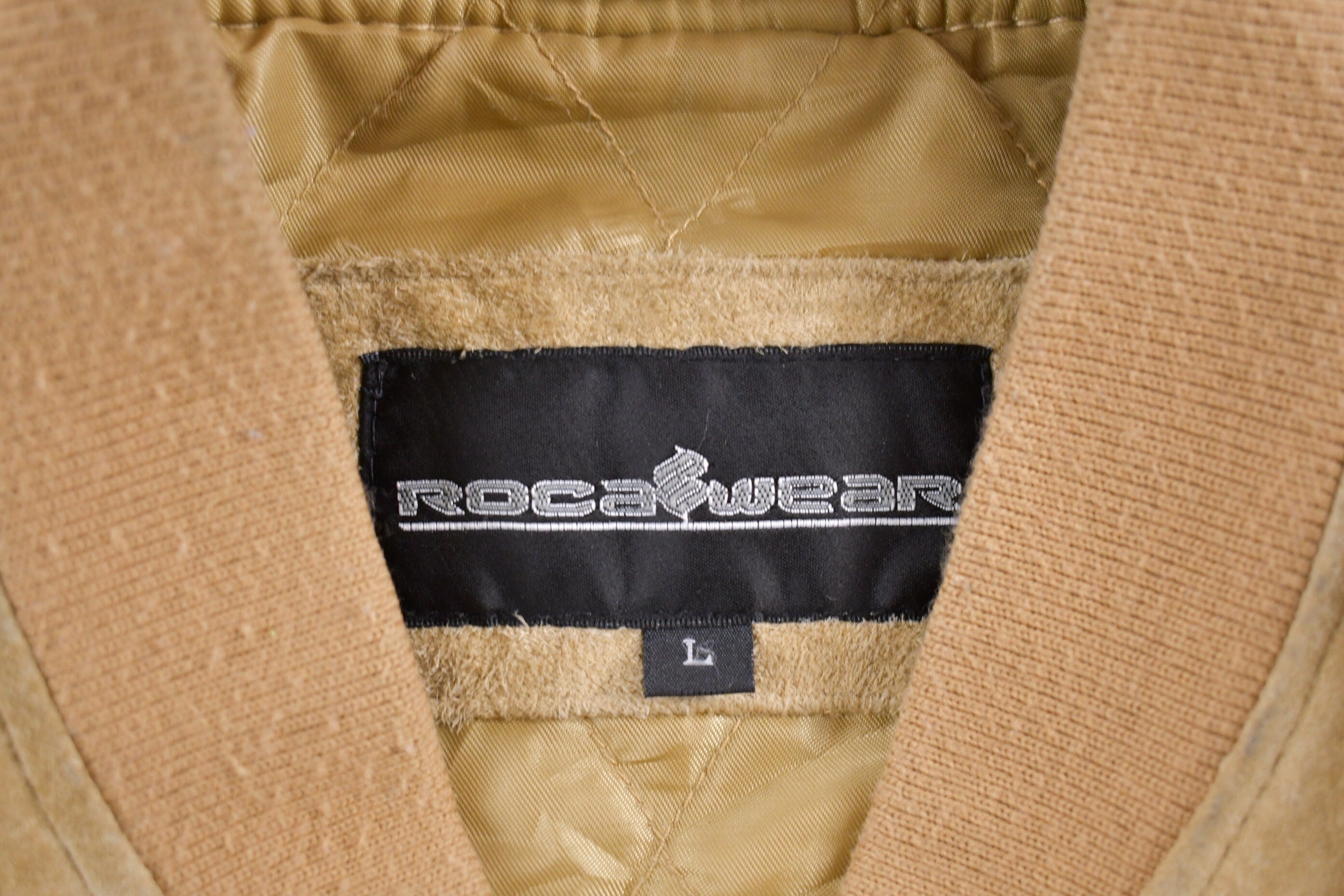 Vintage 1990s Roca Wear Suede Leather Bomber Jacket