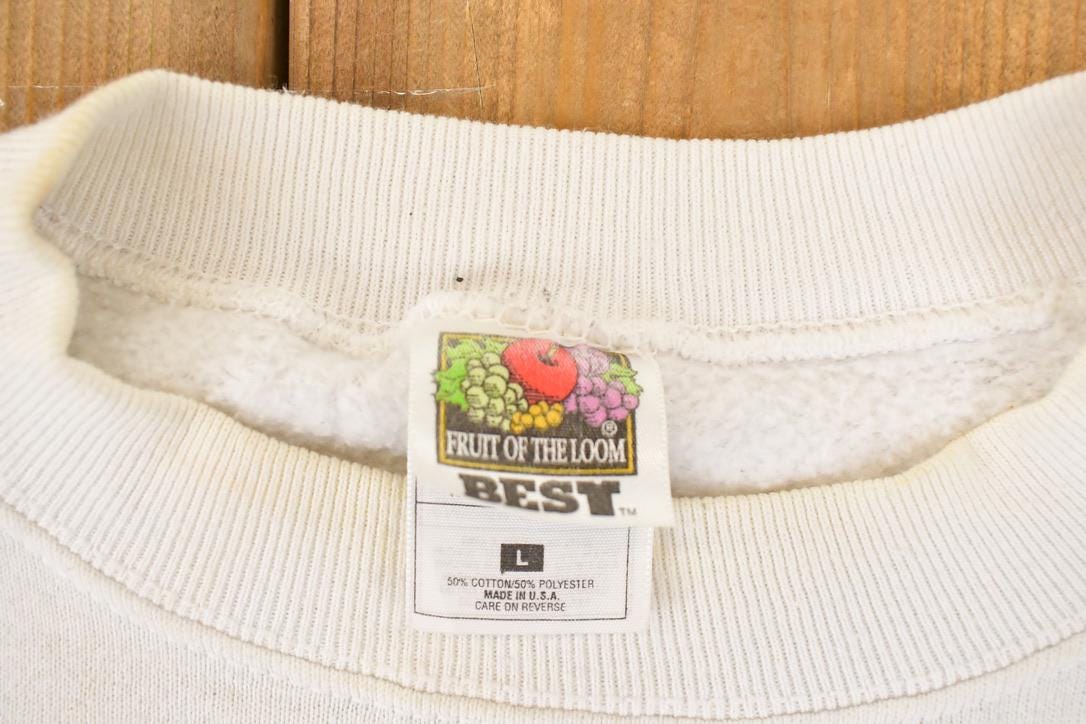 Vintage 1980s Miller Lite Surfing Graphic Print Crewneck Sweatshirt Mens L