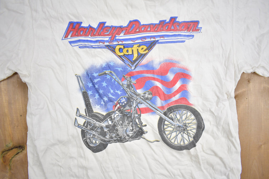 Vintage 1990s Harley Davidson Motorcycles Cafe T-Shirt