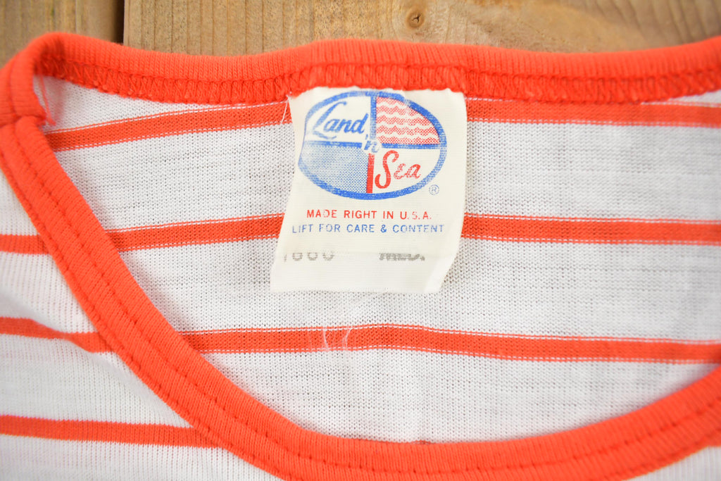 Vintage 1990s Striped Crewneck T-shirt Made in USA