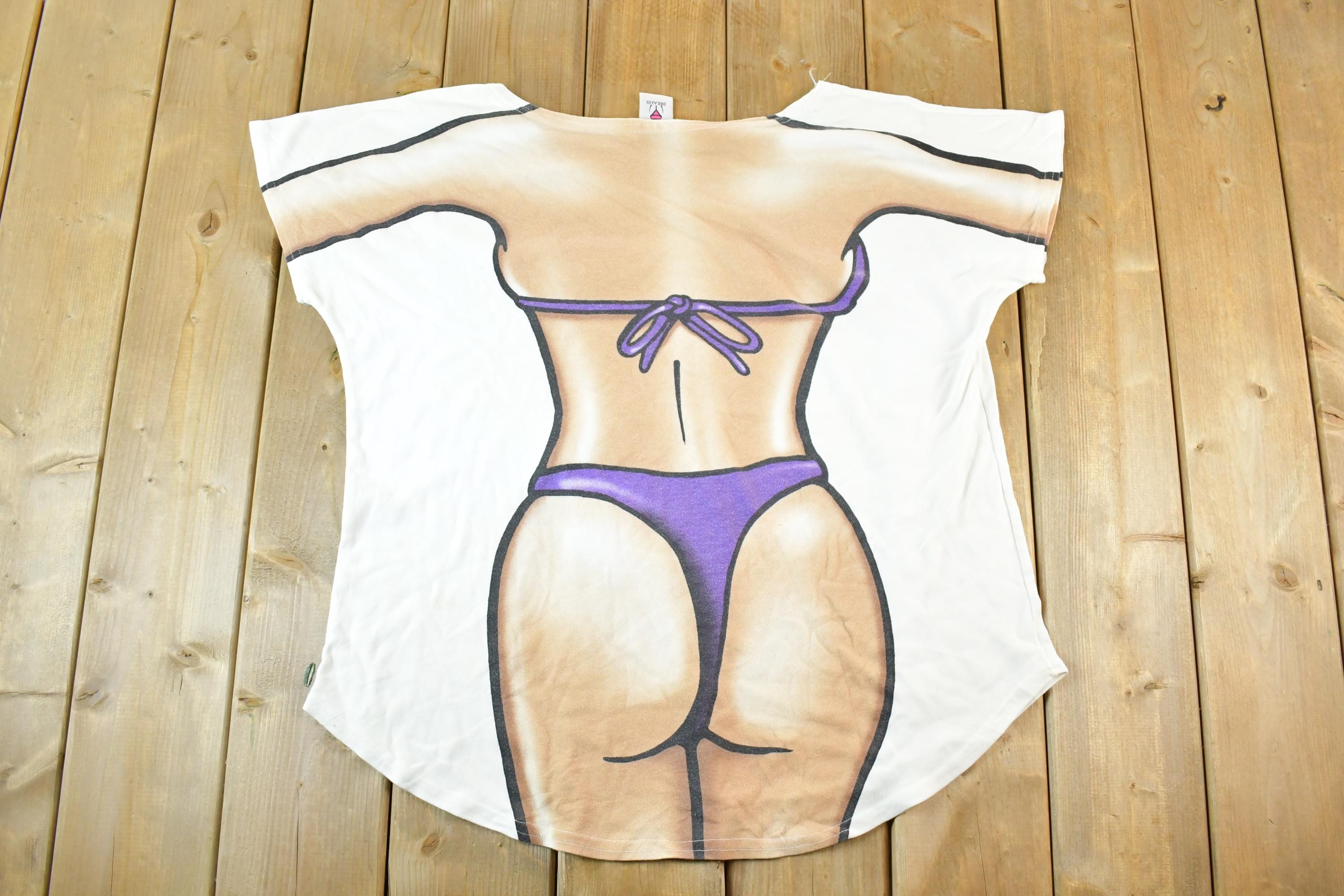 Vintage 1990s Beach Bum Souvenir Beachwear T-Shirt Women's One Size