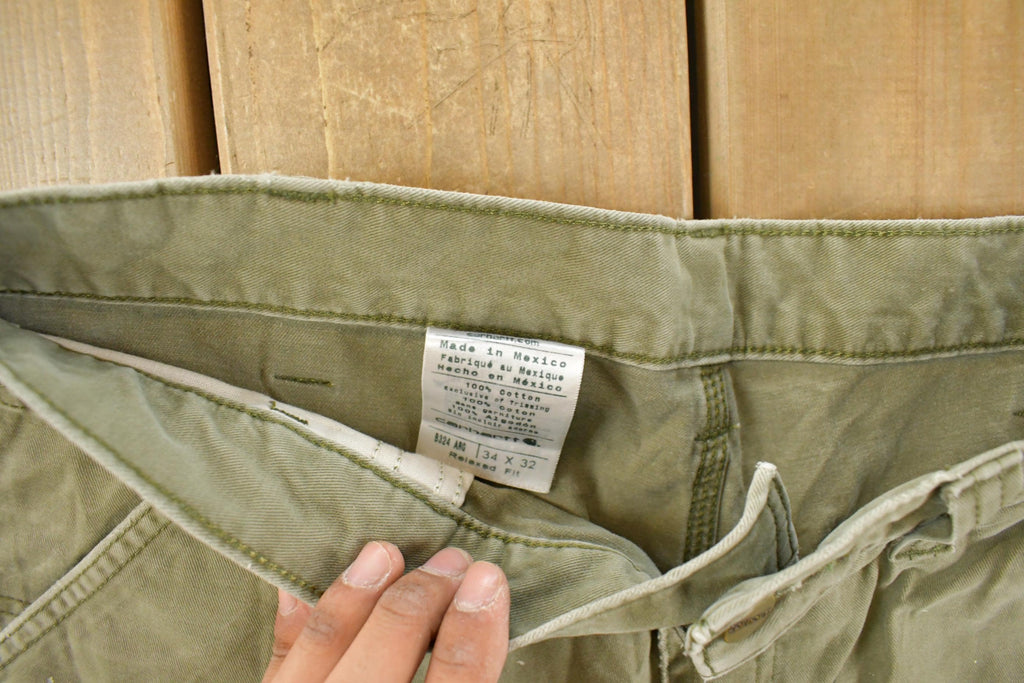 Vintage 2000s Carhartt Distressed Sun Faded Carpenter Pants Men's 33 x 31