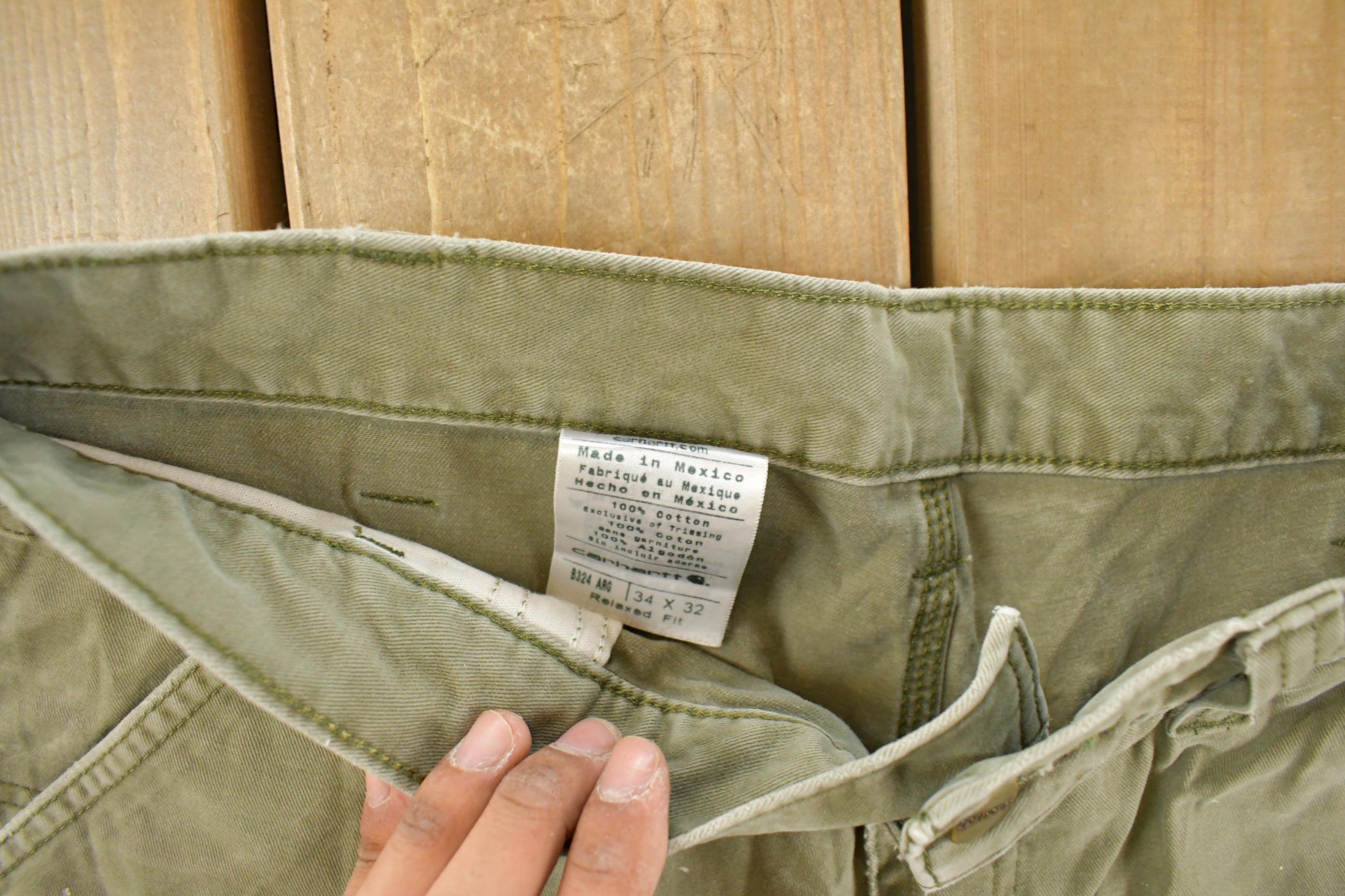 Vintage 2000s Carhartt Distressed Sun Faded Carpenter Pants Men's 33 x 31