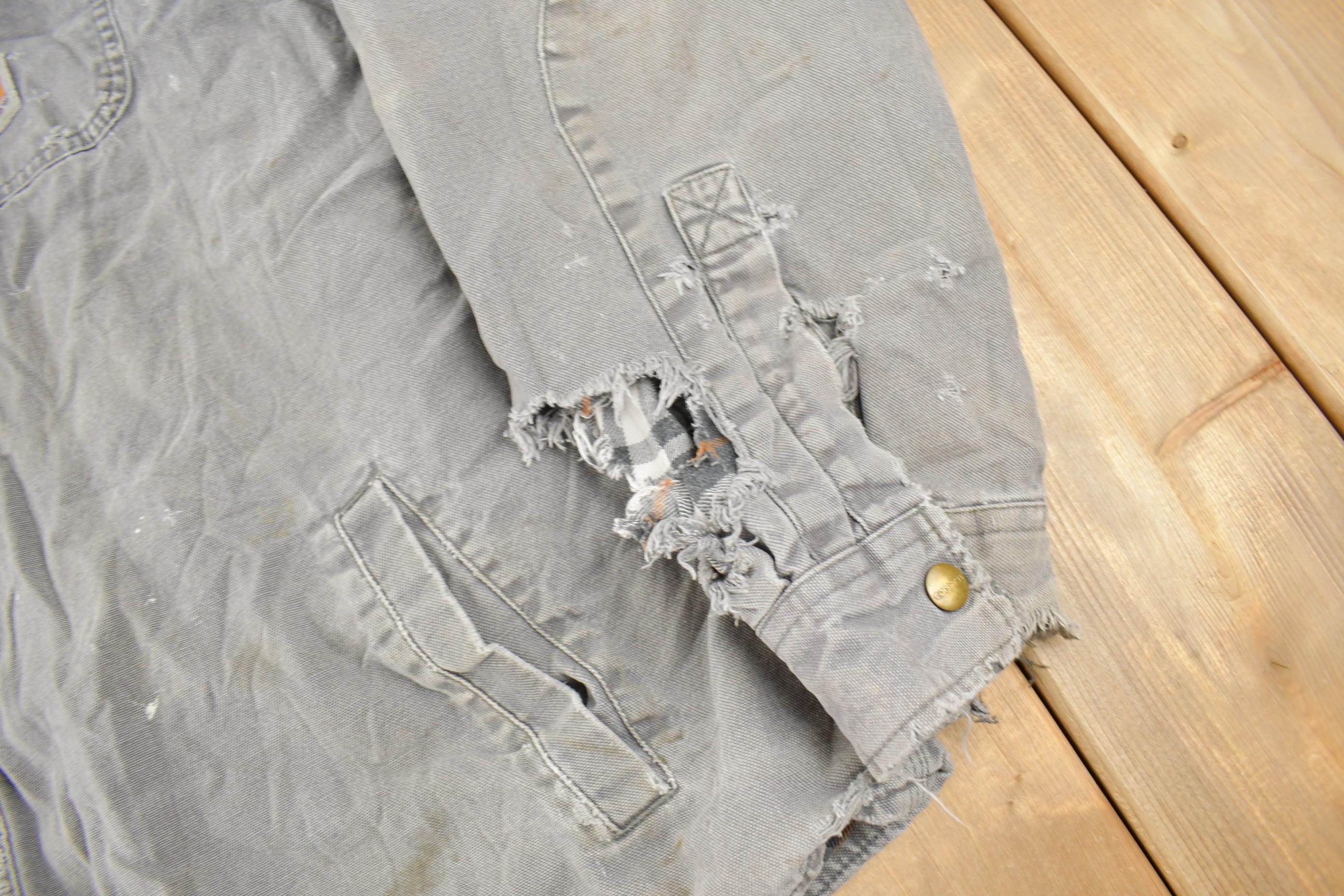 Vintage Y2K Plaid Lined Thrashed Carhartt Button Up Shirt