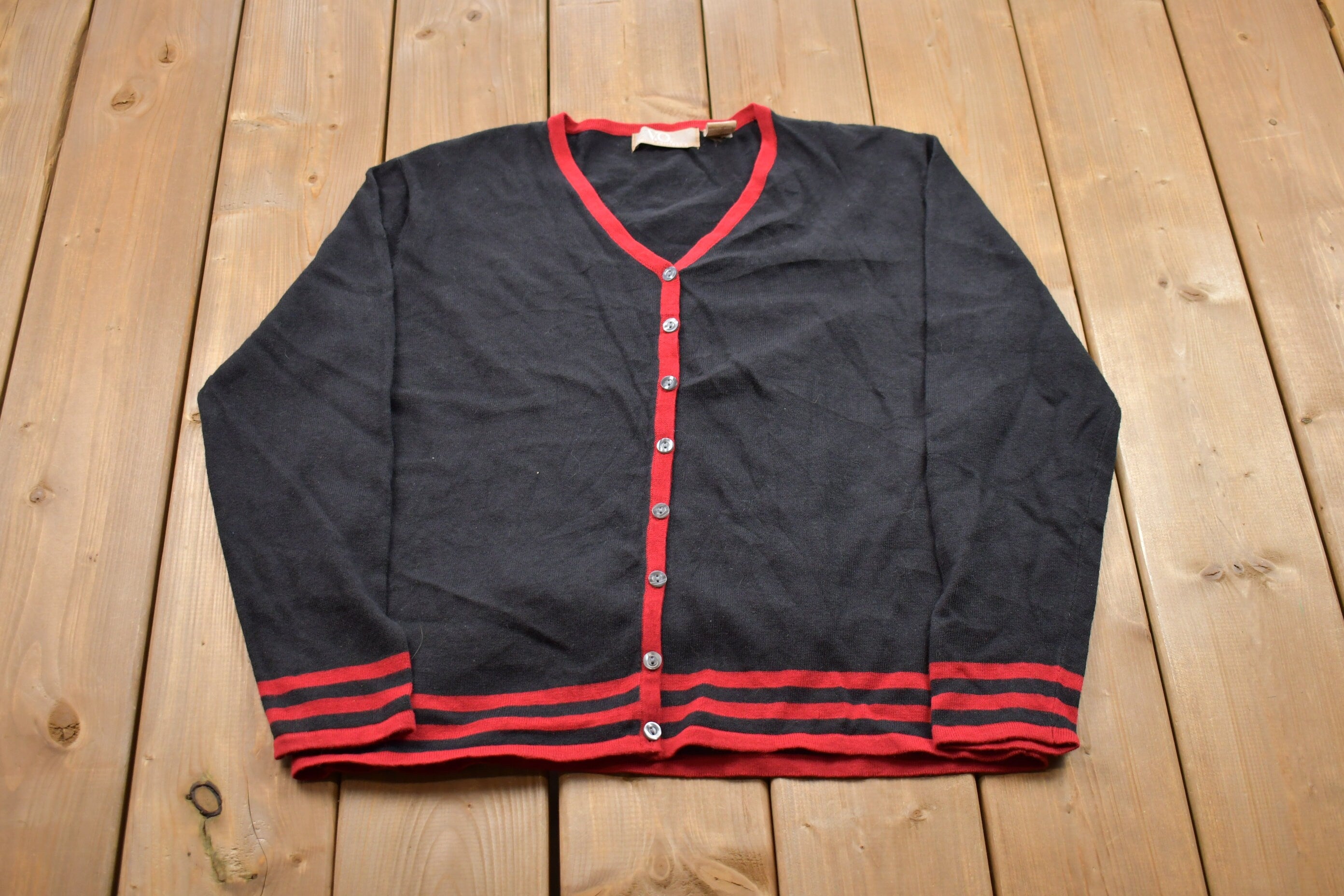 Vintage 1990s Version Originals Knitted Cardigan Sweater
