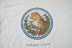Vintage 1990s Endangered Leopard Theme Single Stitch Graphic T-Shirt Made In USA