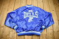 Vintage 1980s Dells Track Snap Button Satin Swingster Windbreaker Jacket