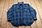 Vintage 1990s JC Penney 100% Wool Plaid Flannel Button Up Shirt  1990s Button Up  Vintage Flannel  Plaid Shirt  Button Down  Wool