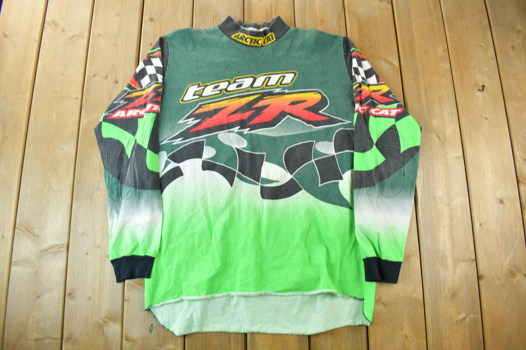 Vintage 1995 Arctic Cat Snowmobile All Over Print Graphic Racing T-Shirt