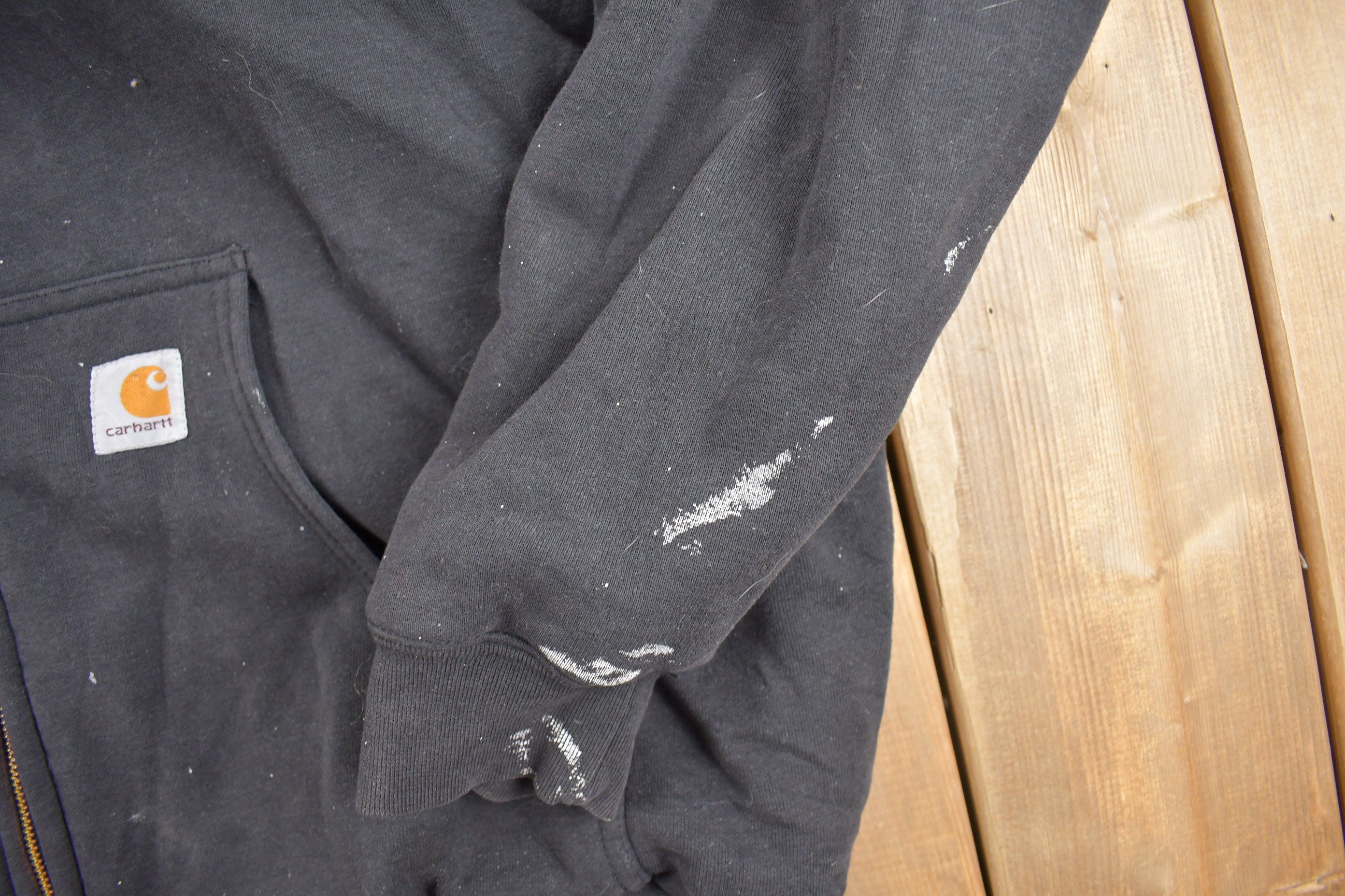 Vintage 1990s Carhartt Thermal Lined Heavy Weight Zip Up Hoodie