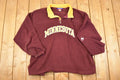 Vintage 1990s Champion Minnesota Quarter Zip Fleece Collegiate Sweater Men's XL