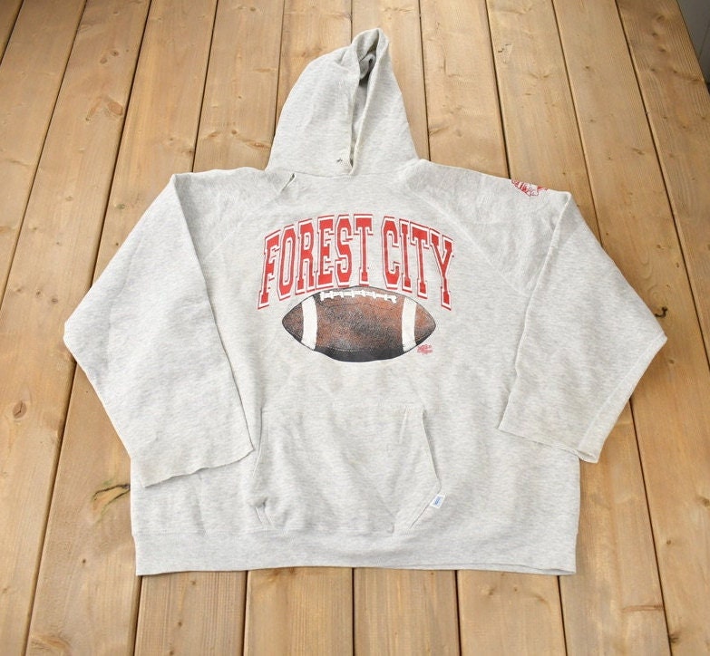 Vintage 1990s Forest City Football Collegiate Hoodie Made In USA