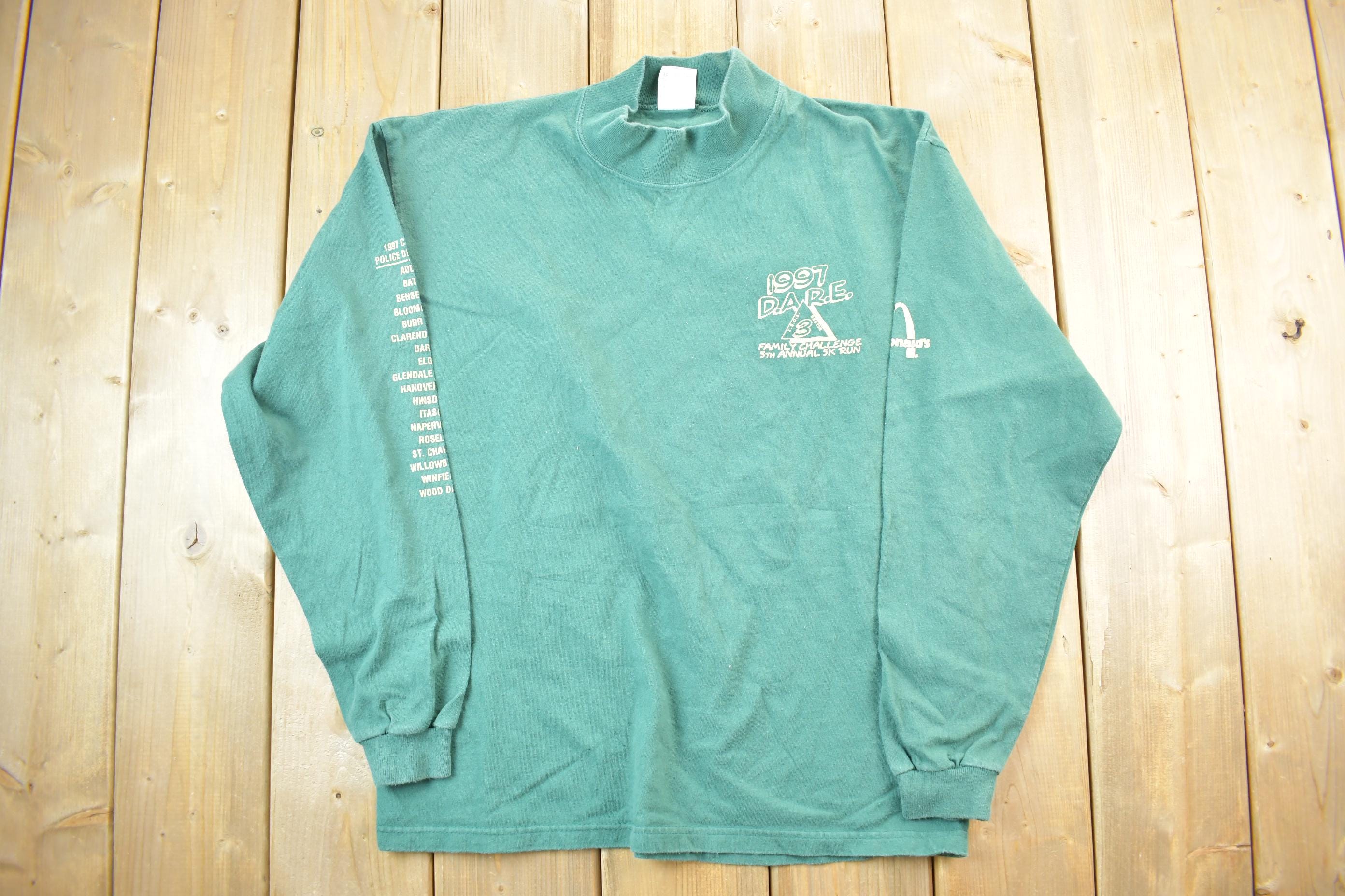 Vintage 1997 Mc Donalds DARE Family Challenge 5K Run Crewneck Sweatshirt