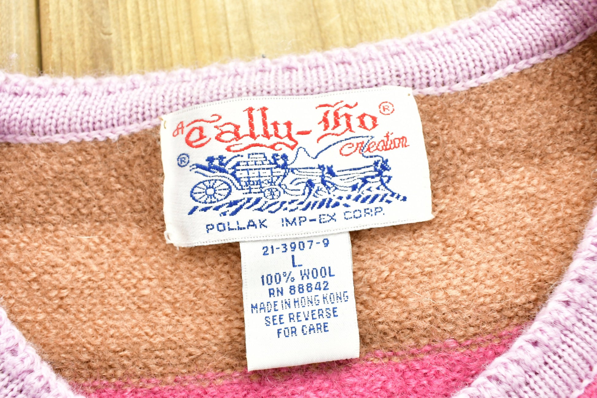 Vintage 1980's 100% Wool Knit Sweater