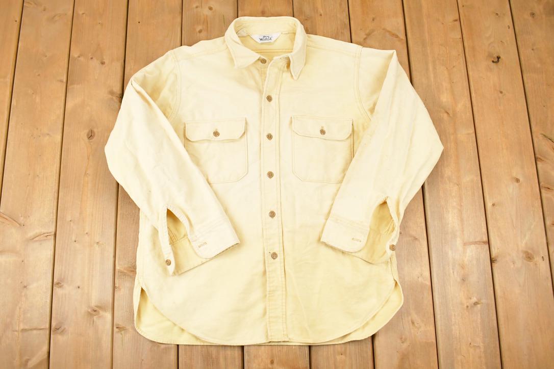 Vintage 1990s Woolrich Heavyweight Button Up Shirt Men's L