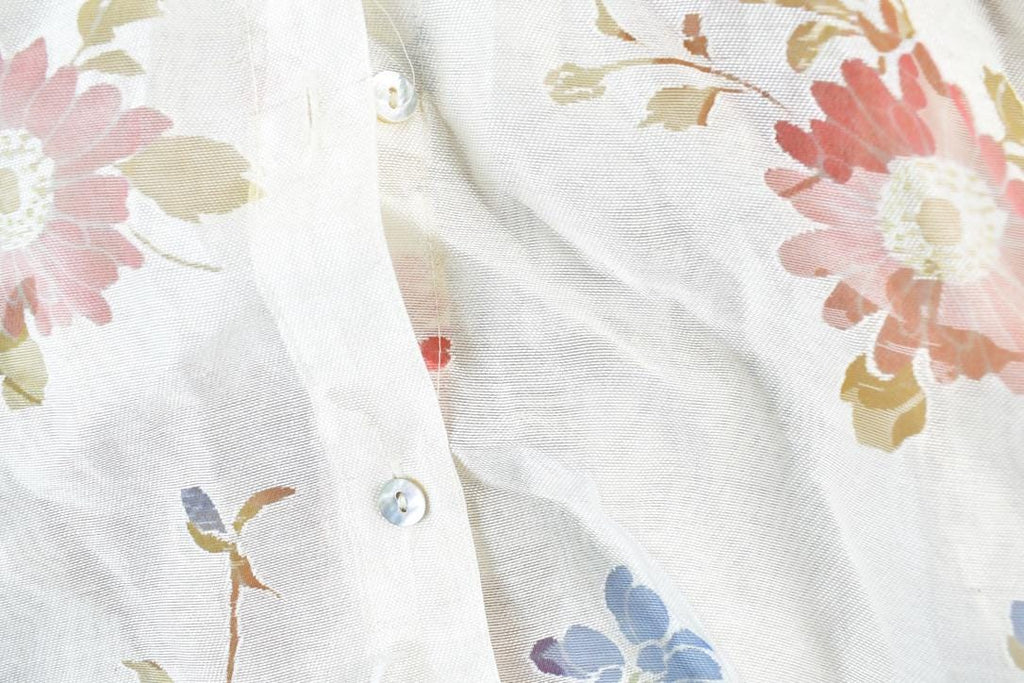 Vintage 1990s Notations See Through Floral Button Up Shirt