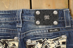 Vintage Deadstock Y2K Miss Me Bedazzled Low Rise Jeans Women's Size 26x31