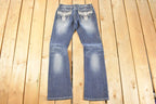 Vintage Deadstock Y2K Grace In LA Bedazzled Bootcut Low Rise Skinny Jeans Women's Size 27 x 32