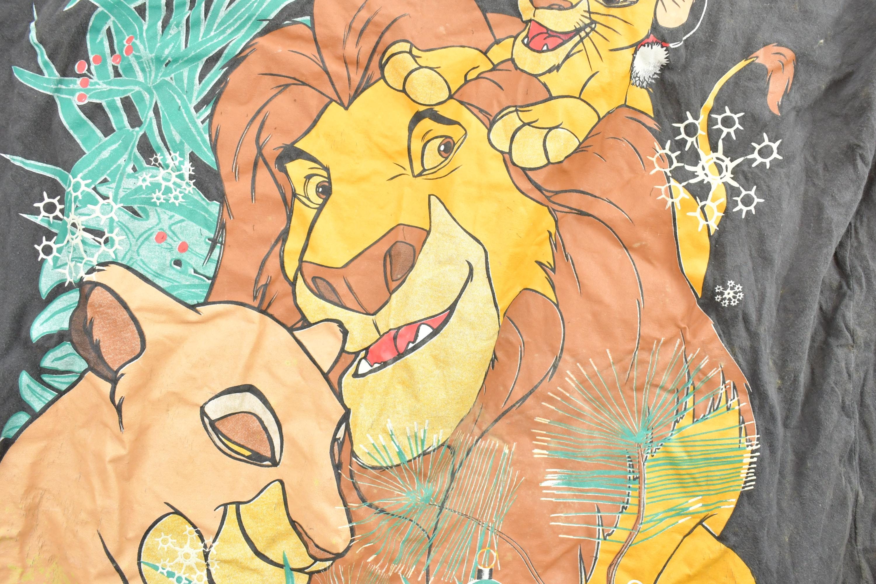 Vintage 1990s The Lion King Christmas Disney Cartoon Promo T-Shirt