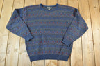 Vintage 1990s Cape Allegro Knit Crewneck Sweater