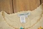 Vintage 1990s Coldwater Creek Floral Knit Cardigan Sweater
