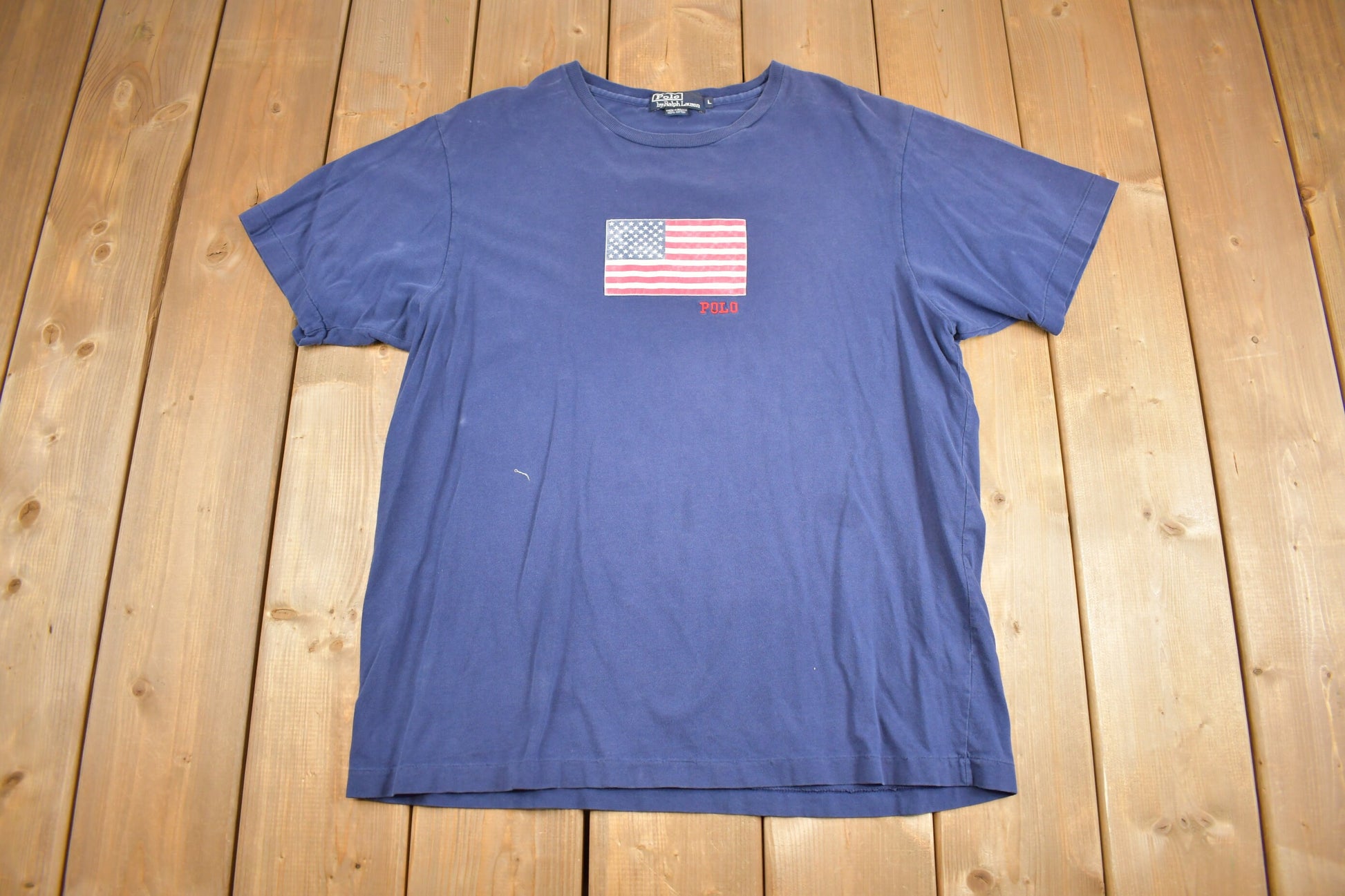 Vintage 1990s Polo Ralph Lauren Flag T-Shirt