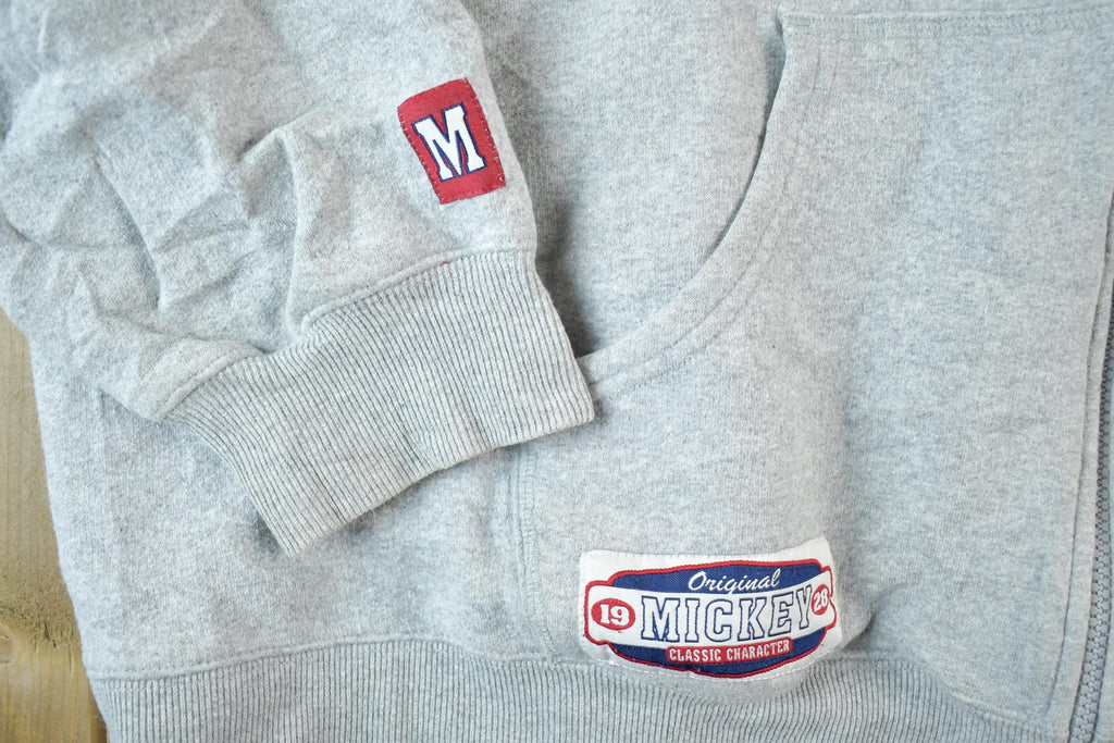 Vintage 1990s Disney Store Full Zip Hoodie Mens XL  Vintage Sweatshirt  Vintage Disney  Mickey  Embroidered Disney Sweater