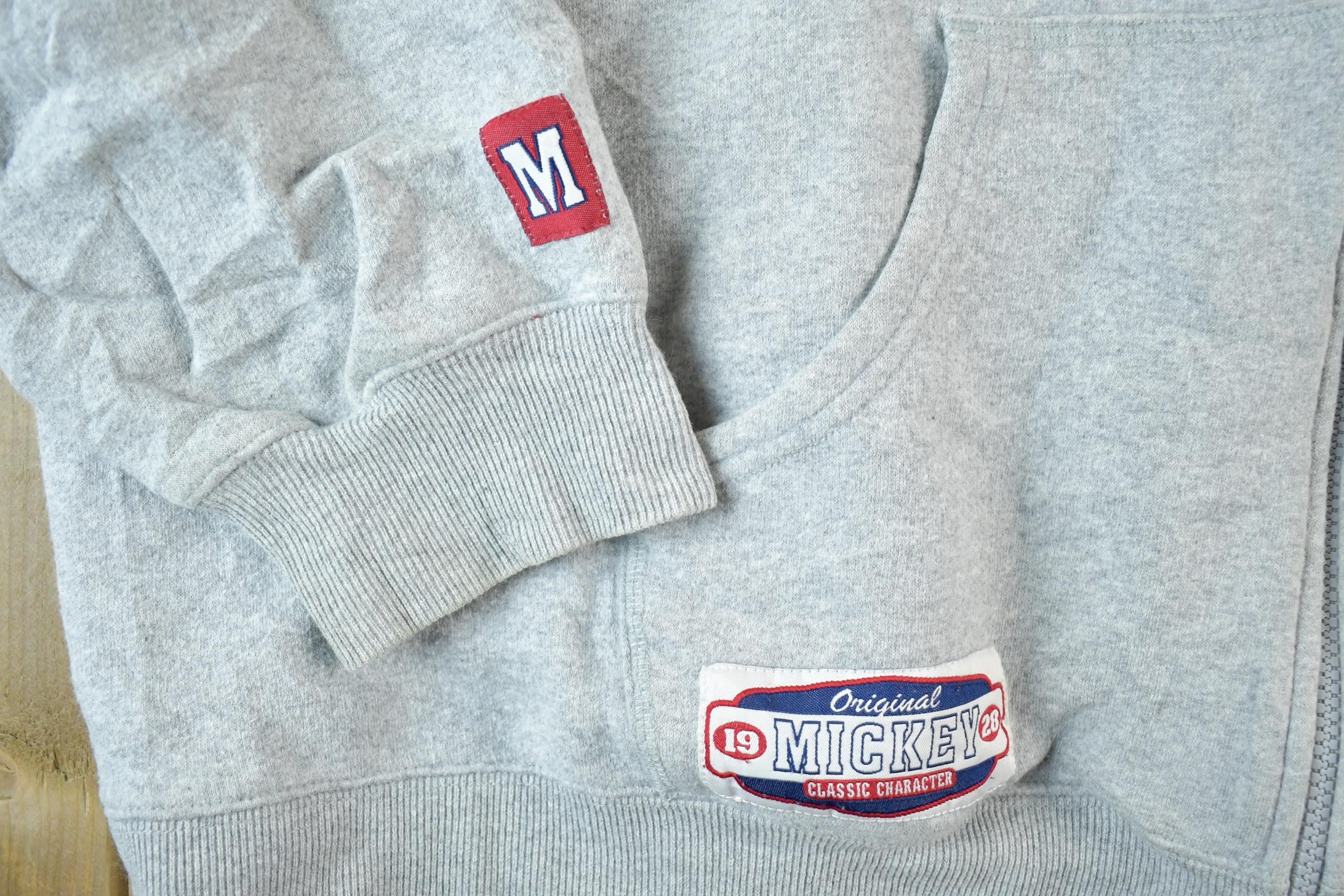 Vintage 1990s Disney Store Full Zip Hoodie Mens XL  Vintage Sweatshirt  Vintage Disney  Mickey  Embroidered Disney Sweater