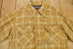 Vintage 1960s Pendleton Plaid Button Up Board Shirt