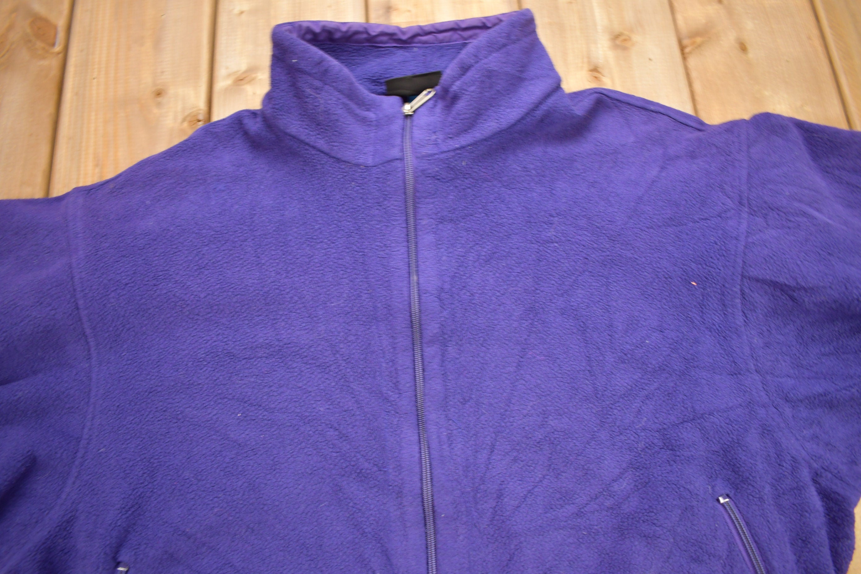 Vintage 1990s Patagonia Purple Half Zip Cinched Sweatshirt
