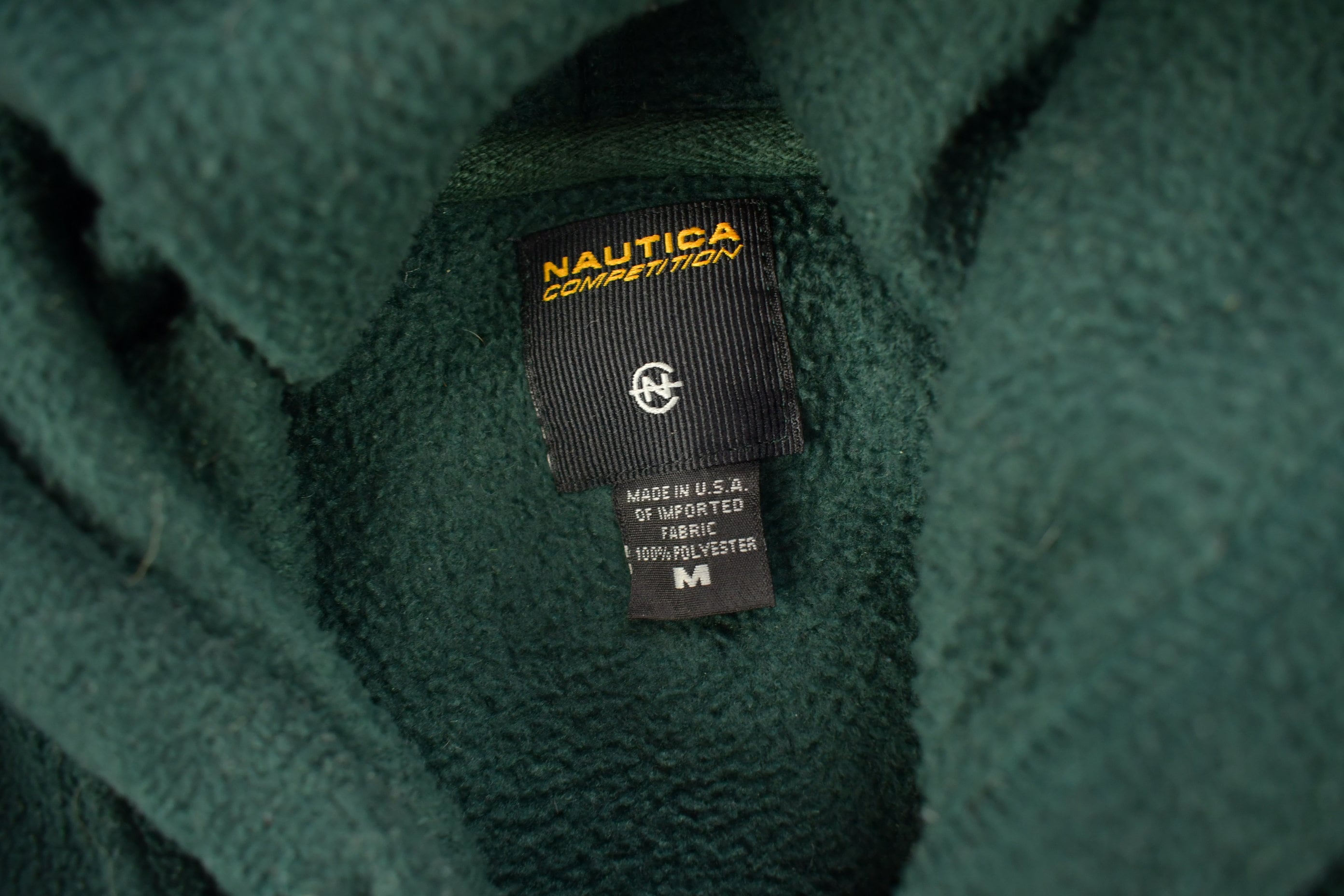 Vintage 1990s Nautica Competition Embroidered Fleece Hoodie
