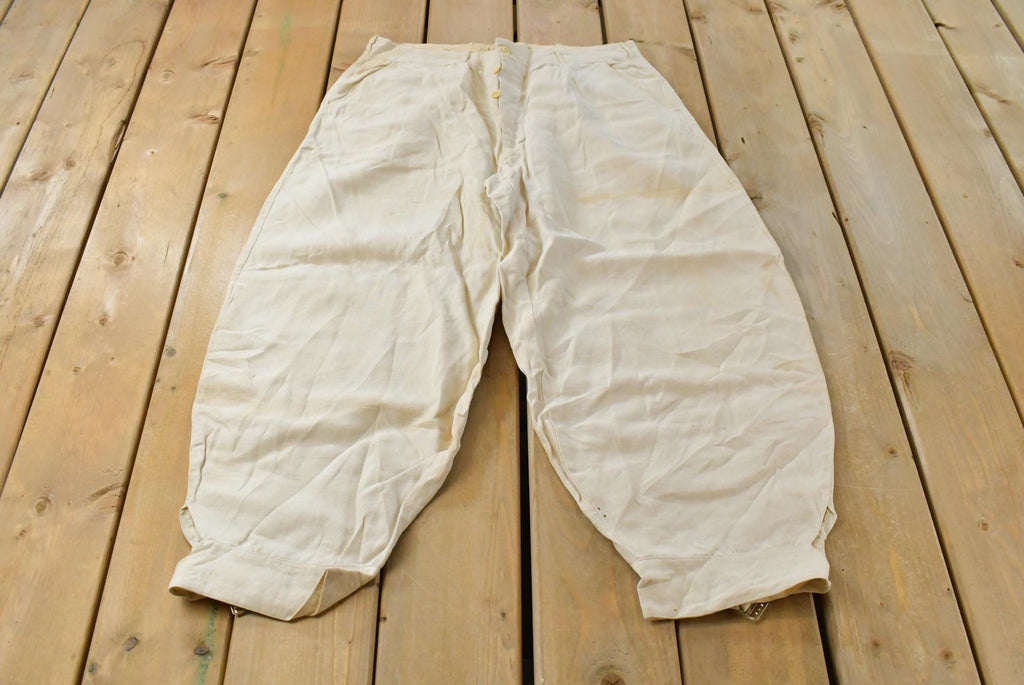 Vintage 1930s Linen Breeches Pants Trousers Men's 34 x 25.5