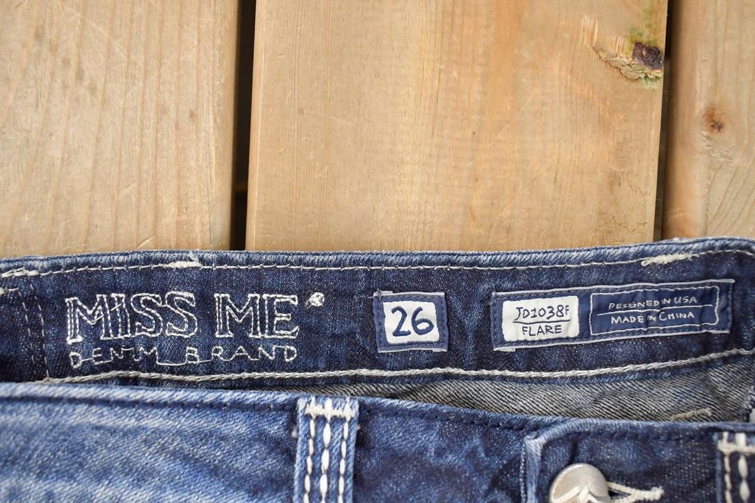 Vintage Deadstock Y2K Miss Me Bedazzled Low Rise Jeans Women's Size 26x31
