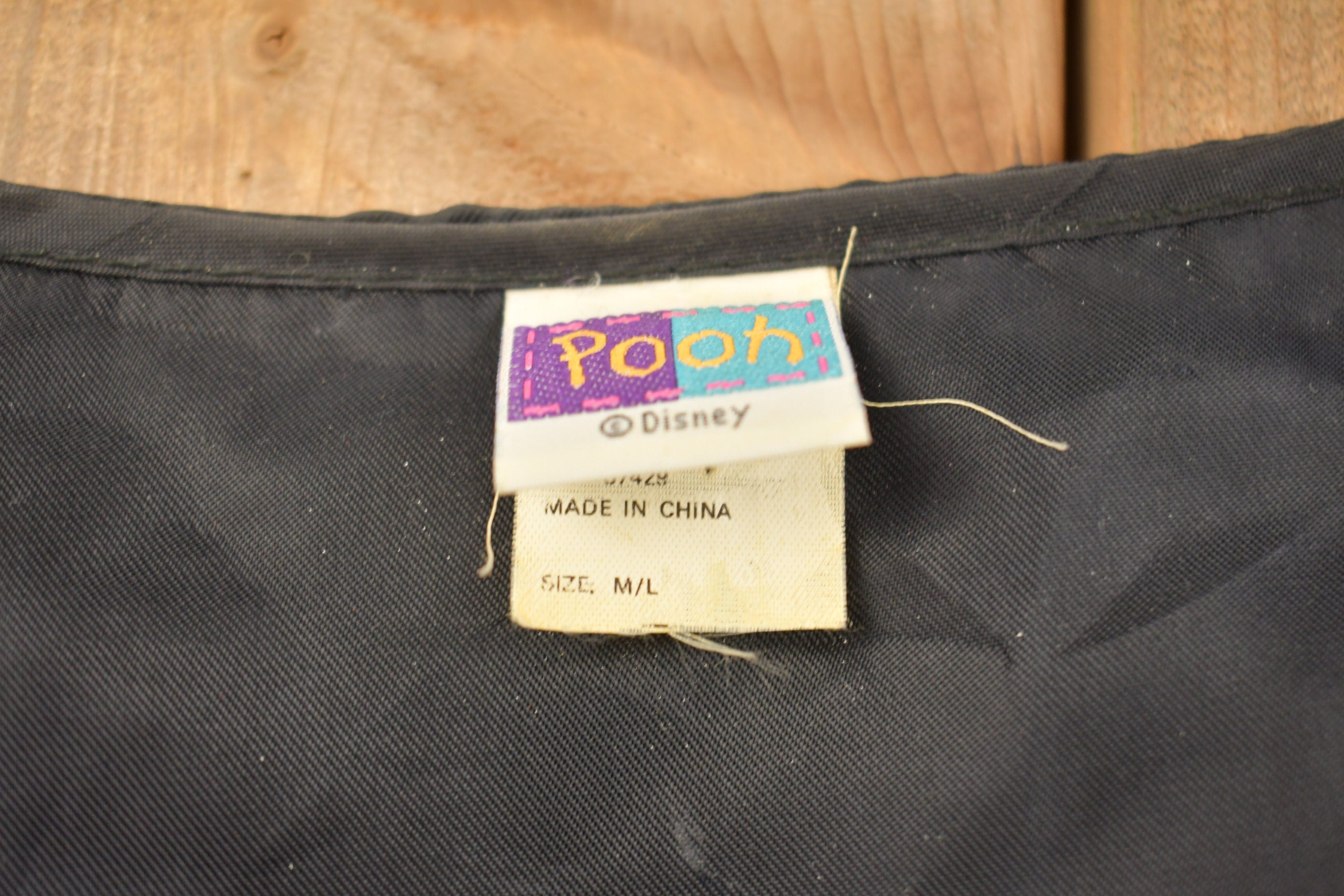 Vintage 1990s Disney Winnie The Pooh Suede Leather Vest  Formal Wear  Leather  Suede Vest  Formal Fashion  Silk Vest  Embroidered