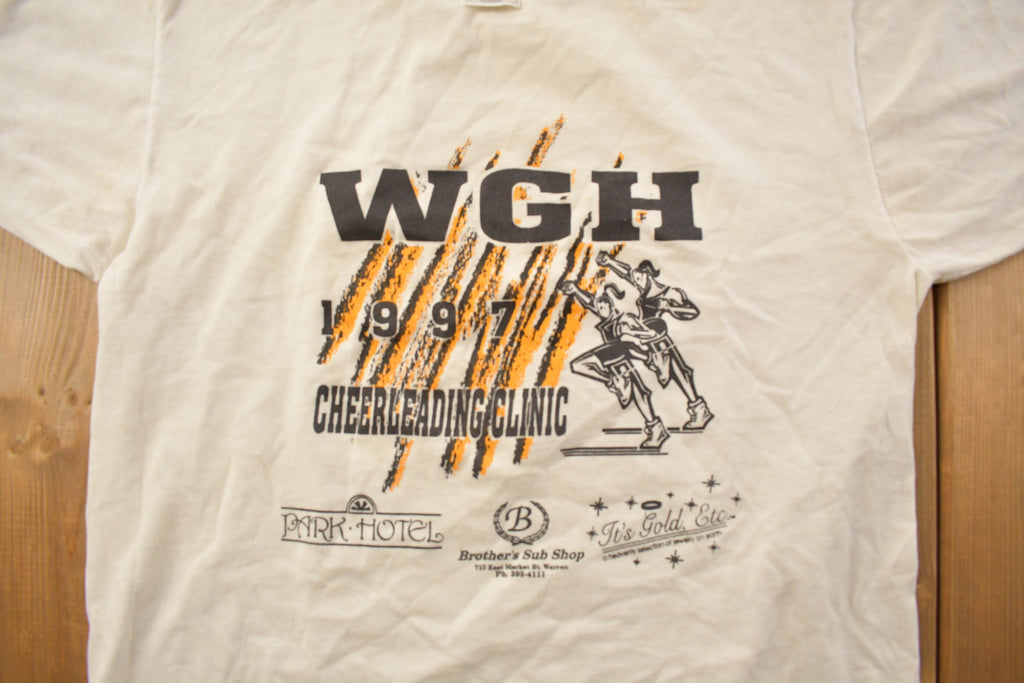Vintage 1997 WGH Cheerleading Clinic Graphic T Shirt