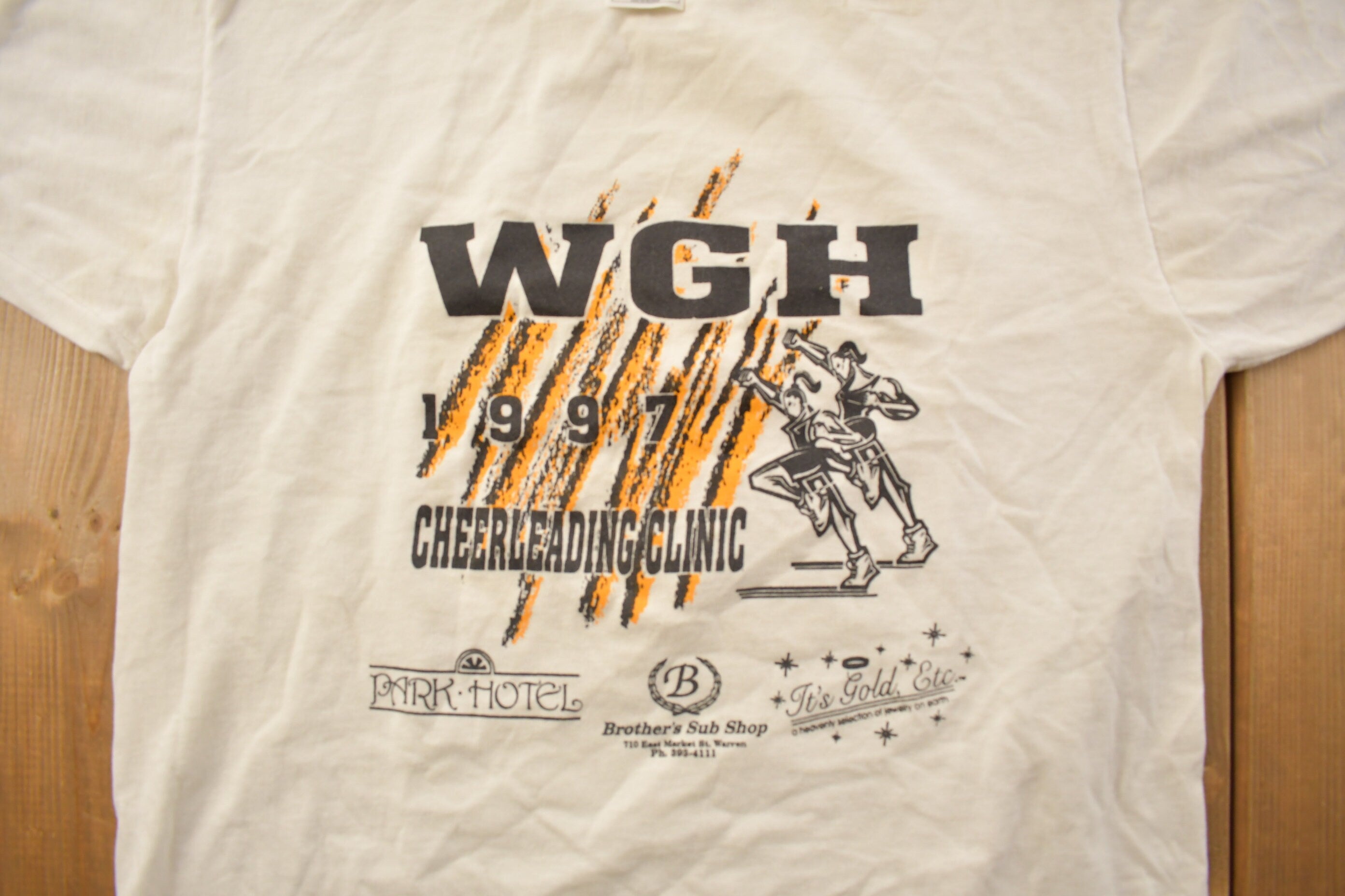 Vintage 1997 WGH Cheerleading Clinic Graphic T Shirt