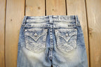 Vintage Y2K Miss Me Bedazzled Low Rise Jeans Size 26x31