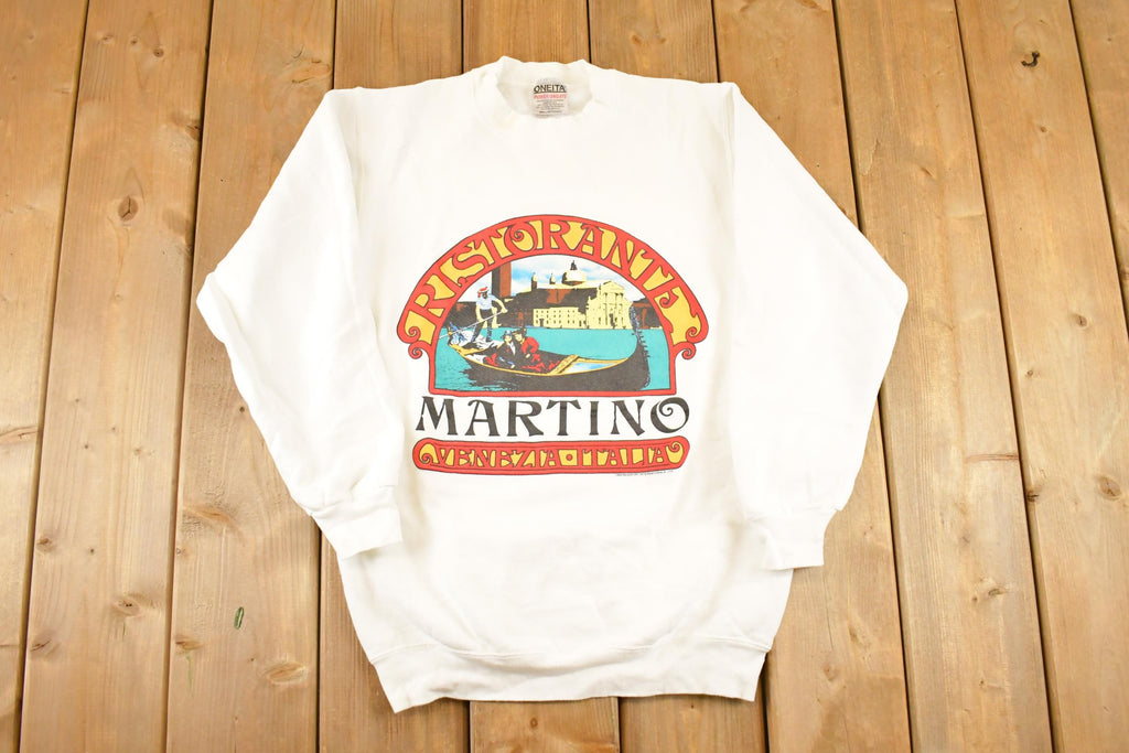 Vintage 1989 Martino Ristorante Souvenir Crewneck Sweatshirt Men's L