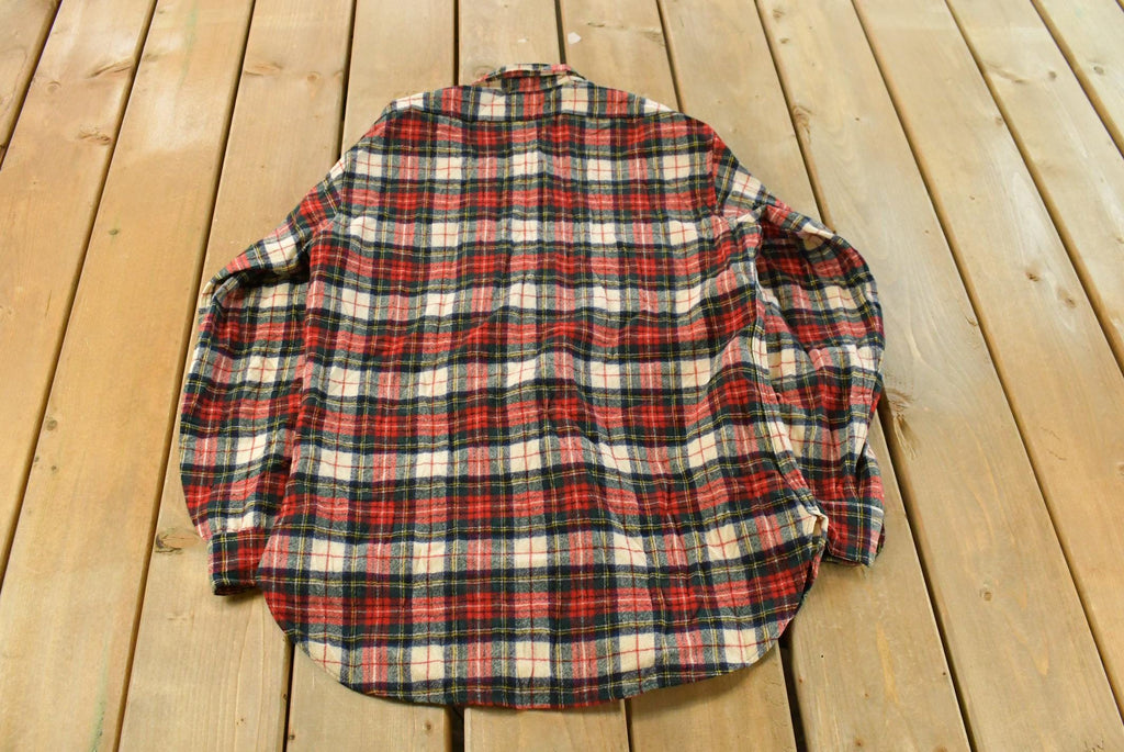 Vintage 1980s Pendleton Wool Flannel Button Up Shirt Men's M