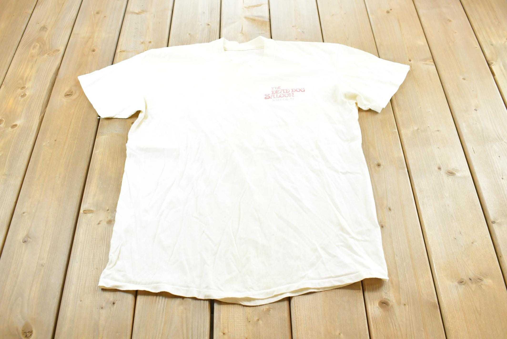 Vintage 1990s Dead Dog Saloon Sea Isle New Jersey Souvenir Single Stitch Graphic Travel T-Shirt Men's /