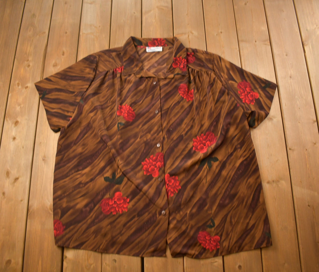 Vintage 1990s A Personal Touch Floral Button Up Shirt
