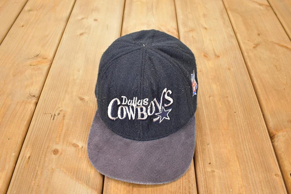 Vintage 1990s Dallas Cowboys NFL Snapback Leather Brim Dad Hat