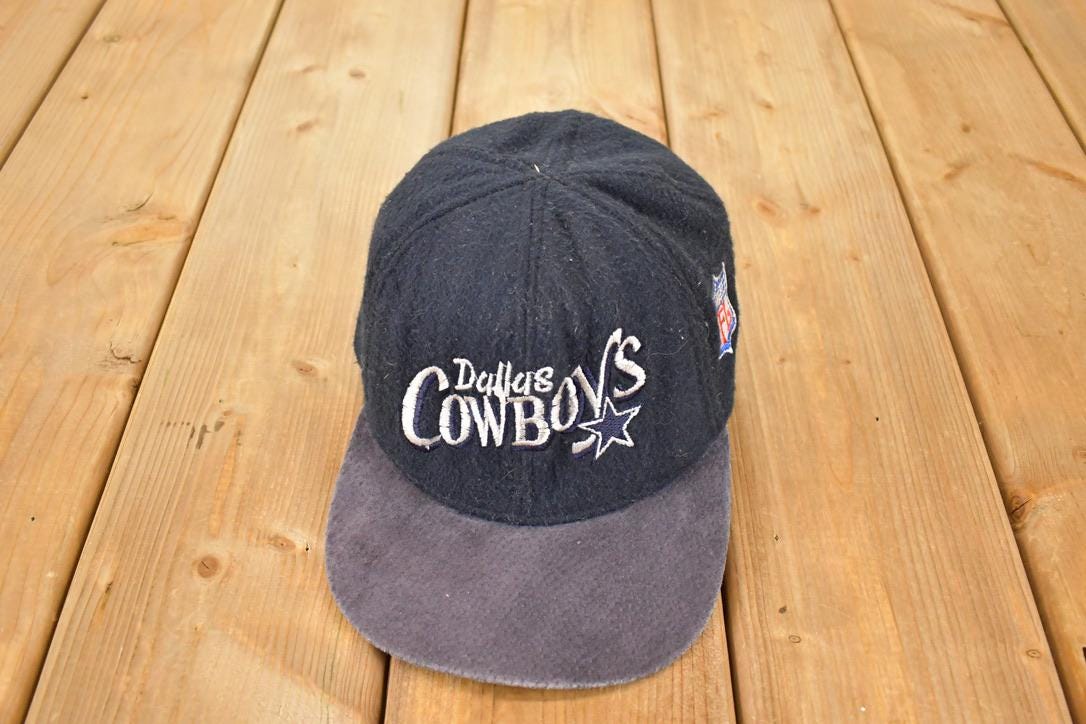 Vintage 1990s Dallas Cowboys NFL Snapback Leather Brim Dad Hat