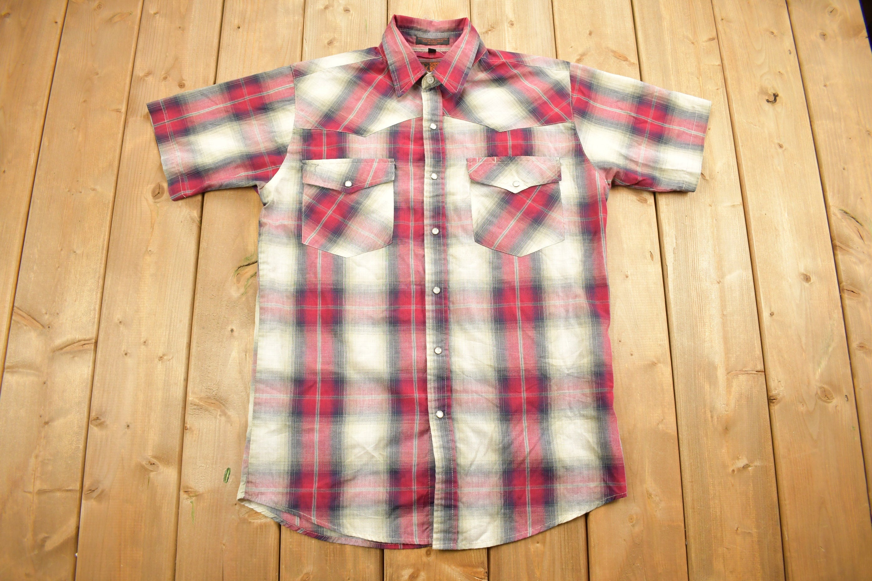 Vintage 1990s Canyon Guide Western Flannel Button Up Shirt